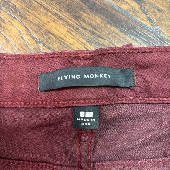 Fling Monkey Skinny Jeans 27 Burgundy Low-Rise Stretch Denim Jegging Women's - Picture 10 of 12
